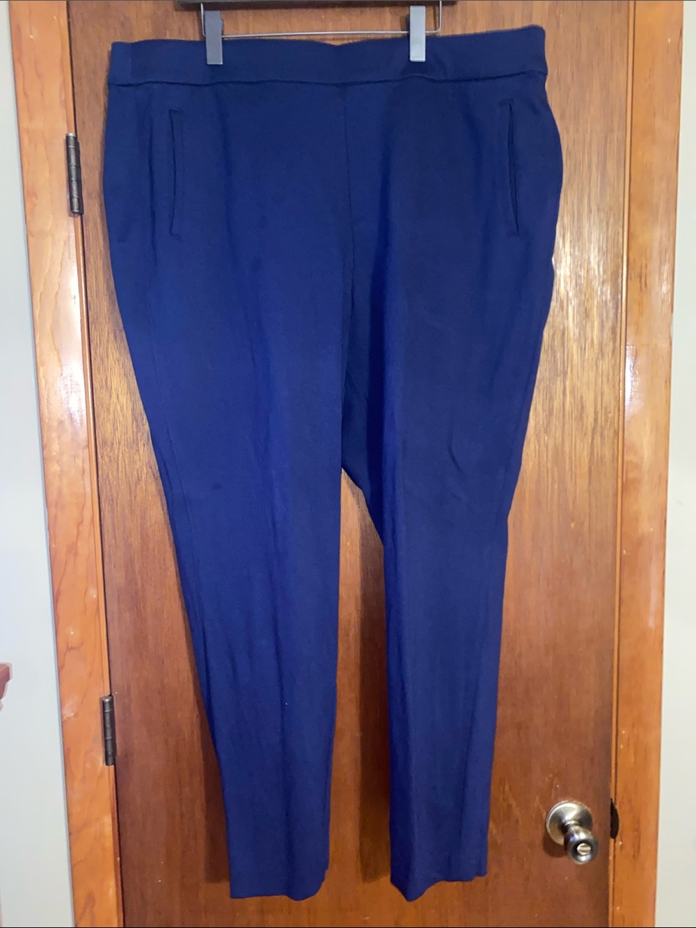 Women's Navy Blue Straight-Leg Dress Pants 22” Waist x 30”Inseam